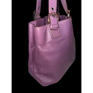 Coach Soho North South Purple Soft Leather Satchel Handbag #F17216